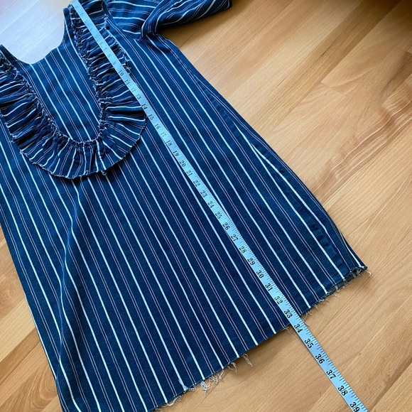 Zara striped denim dress with V back Small - Picture 12 of 12
